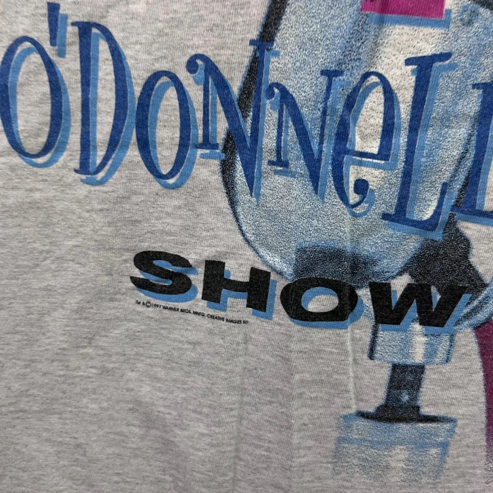 The Rosie O'Donnell Show T-Shirt Mens L‎ Gray 1997 Vintage TV